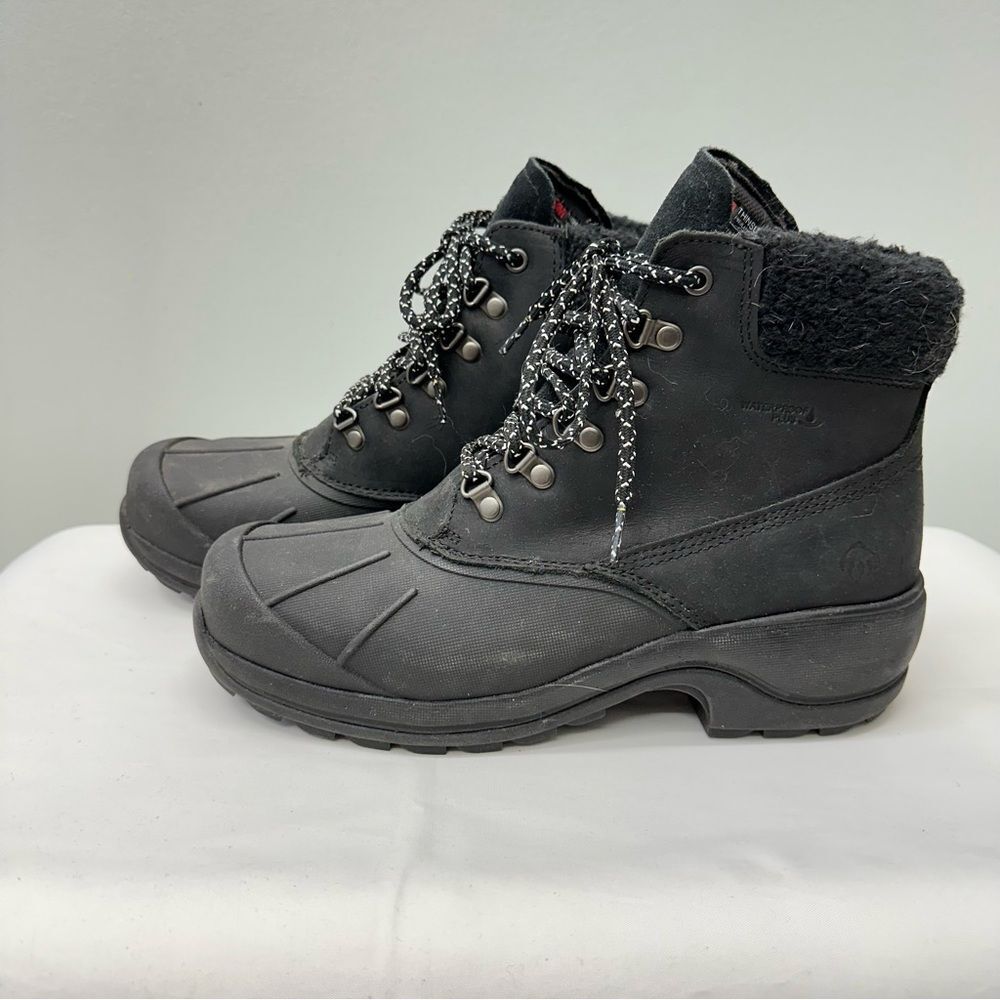 Wolverine EPX water resistant black leather‎ winter work boots women's 10.